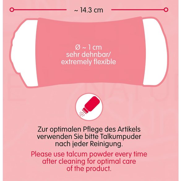 Nature Skin - masturbador duplo vagina e ânus - cor natural e preta