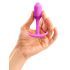 b-vibe - plug anal com peso interno 55g - silicone pink