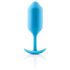 b-vibe - plug anal duplo com bolas 180g - azul