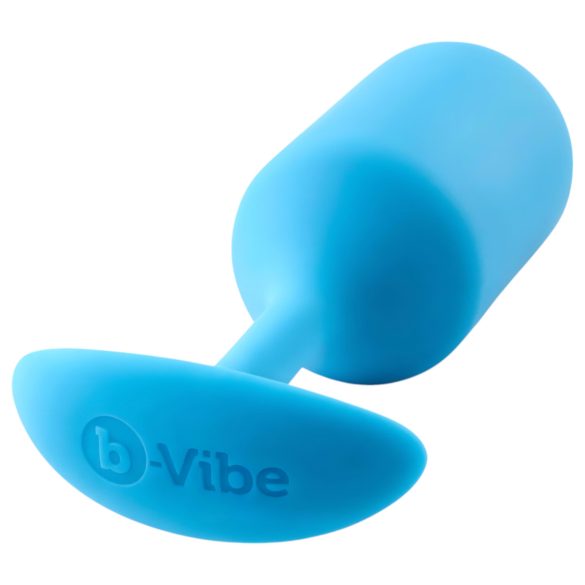 b-vibe - plug anal duplo com bolas 180g - azul