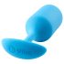b-vibe - plug anal duplo com bolas 180g - azul