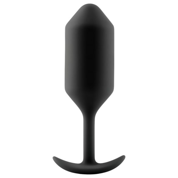 b-vibe - plug anal dupla bola 180g - silicone preto