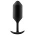 b-vibe - plug anal dupla bola 180g - silicone preto