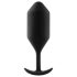 b-vibe - plug anal com bolas duplas - 257g - silicone preto
