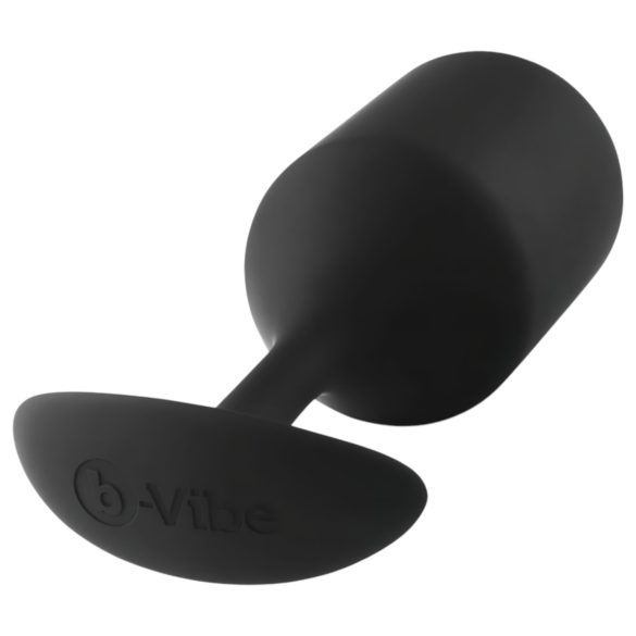 b-vibe - plug anal com bolas duplas - 257g - silicone preto