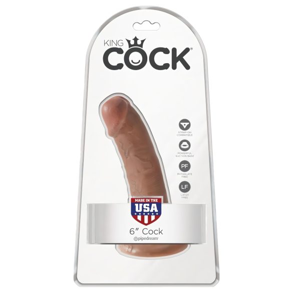 King Cock - dildo realístico 15 cm - marrom