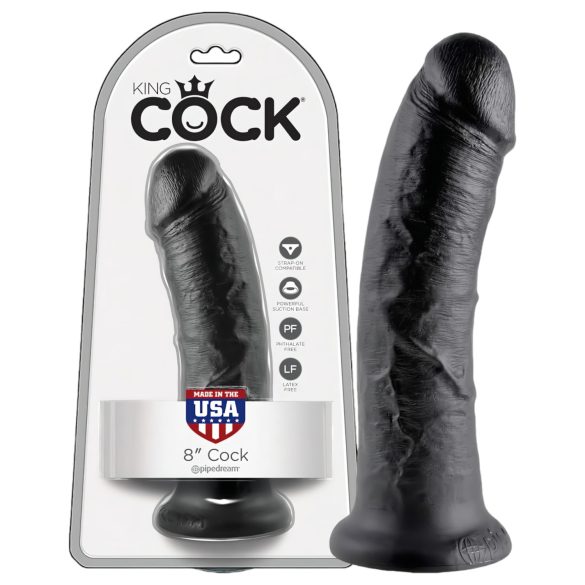 King Cock - dildo realístico 20 cm - preto
