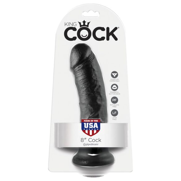King Cock - dildo realístico 20 cm - preto