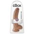 King Cock - dildo realístico com testículos - 23 cm - marrom