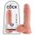 King Cock - dildo realístico com escroto - 20 cm - cor pele