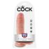 King Cock - dildo realístico com escroto - 20 cm - cor pele