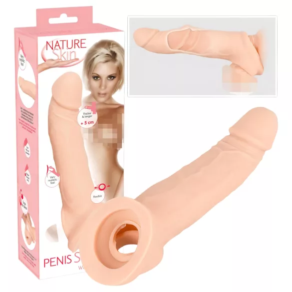 Nature Skin - Capa peniana com anel escrotal - estimulador masculino