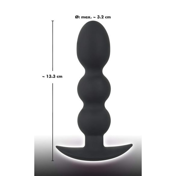 Black Velvets - plug anal bolas 145g - silicone preto