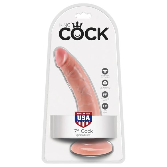 King Cock - dildo realístico 18 cm - cor natural