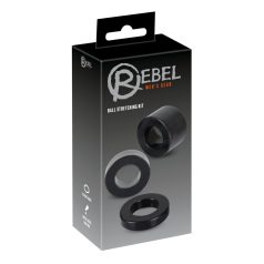   Rebel Ball - anel peniano e escrotal - kit com extensor - preto