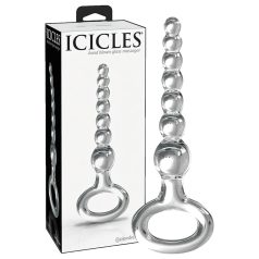 Icicles No. 67 - dildo de vidro com esferas - transparente