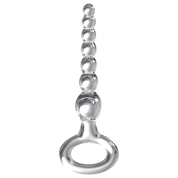 Icicles No. 67 - dildo de vidro com esferas - transparente