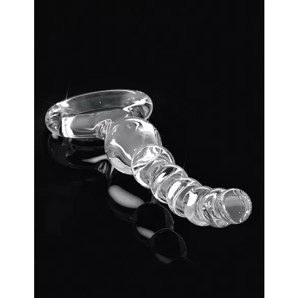 Icicles No. 67 - dildo de vidro com esferas - transparente