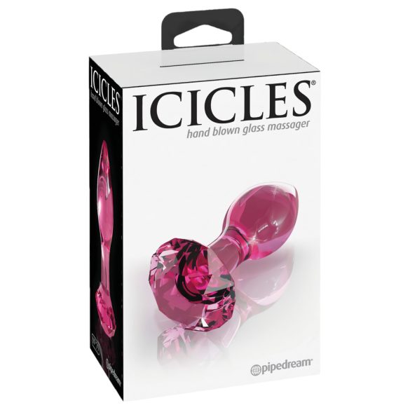 Icicles No. 79 - plug anal de vidro cônico - rosa