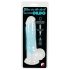 You2Toys - dildo com ventosa que brilha no escuro - silicone azul