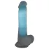 You2Toys - dildo com ventosa que brilha no escuro - silicone azul