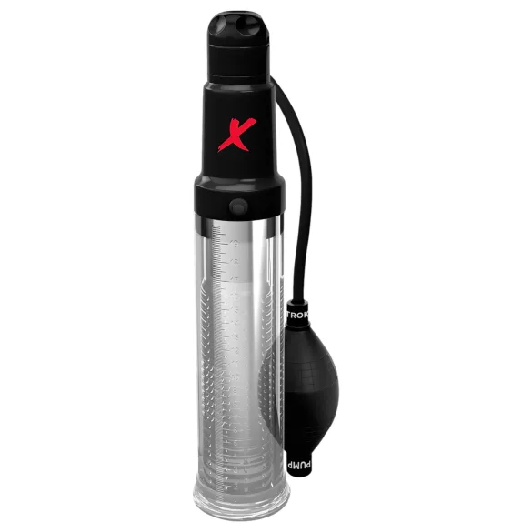PDX Elite - 2 em 1 - bomba de pénis e masturbador em um só (transparente)
