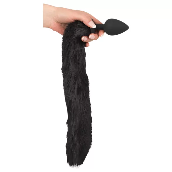 Bad Kitty - plug anal com cauda de gato - silicone preto