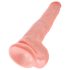 King Cock - dildo realístico com escroto - 35cm - cor natural