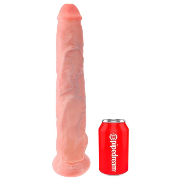 King Cock - dildo realístico com escroto - 35cm - cor natural
