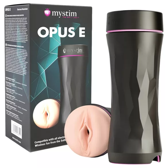 mystim Opus E Vagina - masturbador masculino elétrico - cor natural/preto