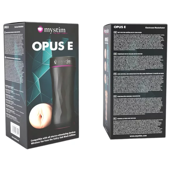 mystim Opus E Vagina - masturbador masculino elétrico - cor natural/preto