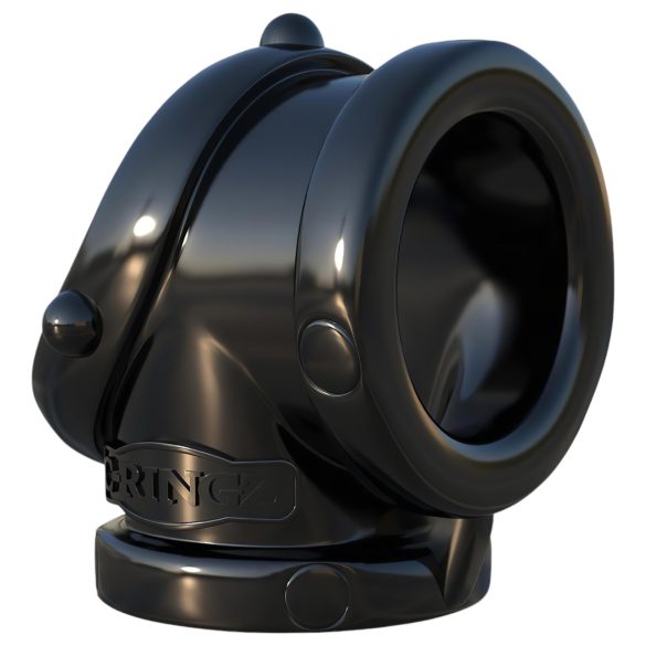 Fantasy Rock Hard - anel peniano e anel para escroto - silicone preto