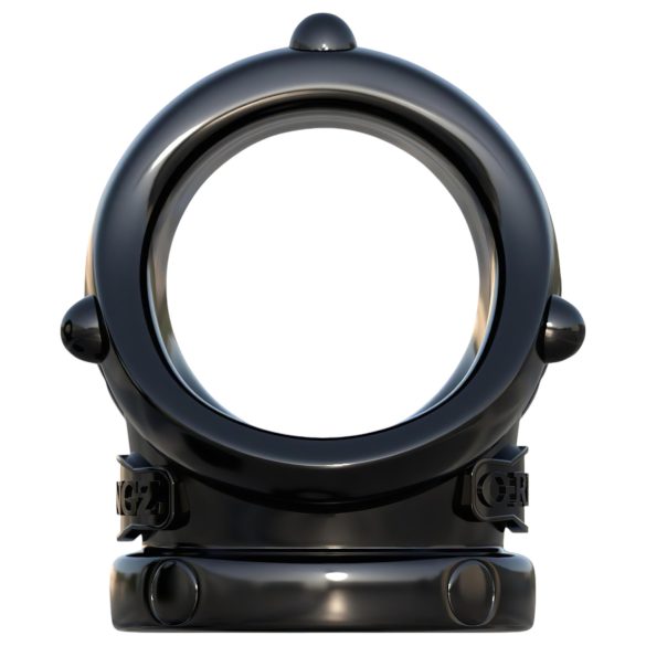 Fantasy Rock Hard - anel peniano e anel para escroto - silicone preto