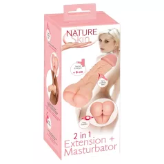   Nature Skin - masturbador 2 em 1 bunda artificial e capa peniana - cor natural