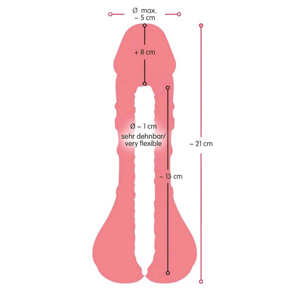 Nature Skin - masturbador 2 em 1 bunda artificial e capa peniana - cor natural