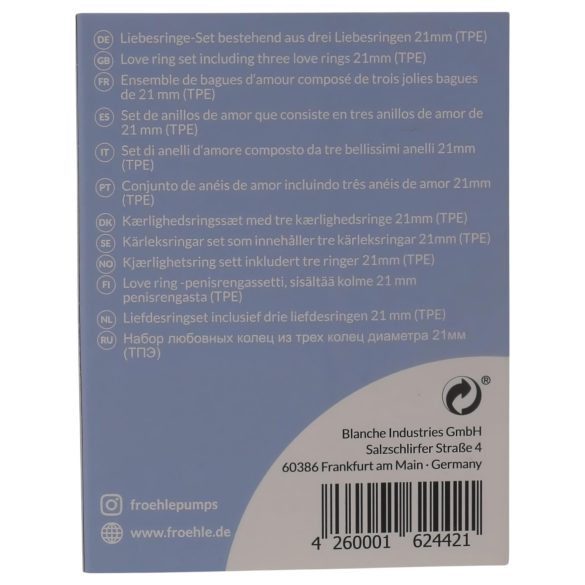 Fröhle - anel peniano médico - kit com 3 unidades - 2,1cm