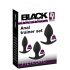 Black Velvets - plug anal silicone kit 3 peças - preto