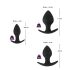 Black Velvets - plug anal silicone kit 3 peças - preto