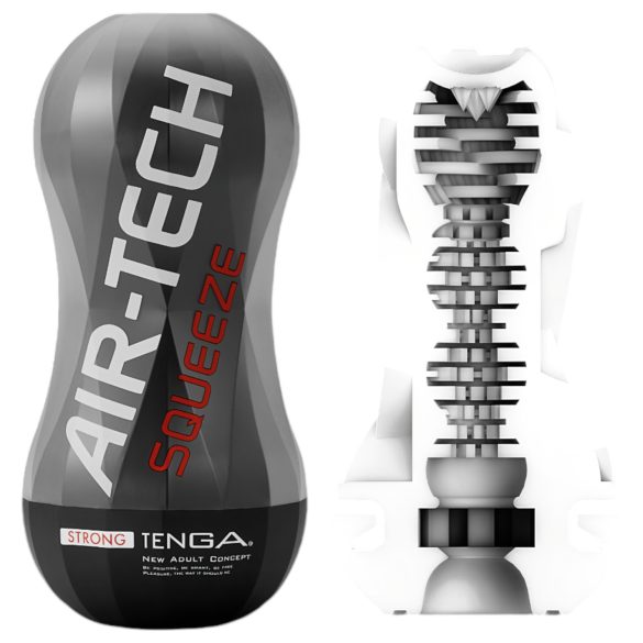TENGA Air-Tech Squeeze Strong - masturbador masculino com sucção - preto