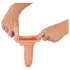Realistixxx - capa peniana com anel para testículos - 19cm - cor natural