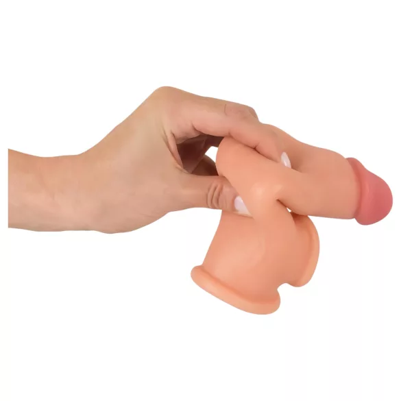 Realistixxx - capa peniana com anel para testículos - 19cm - cor natural