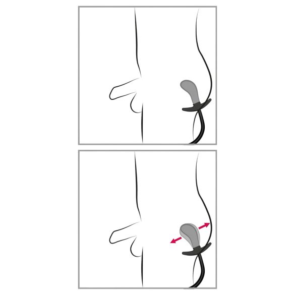 You2Toys - plug anal inflável com bolas - silicone preto