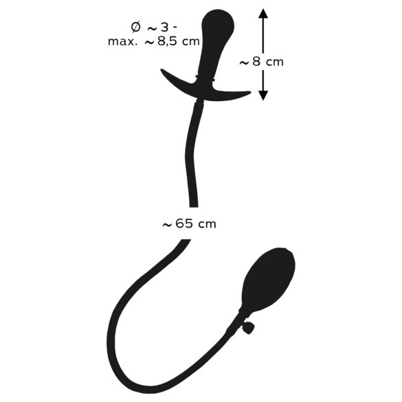 You2Toys - plug anal inflável com bolas - silicone preto