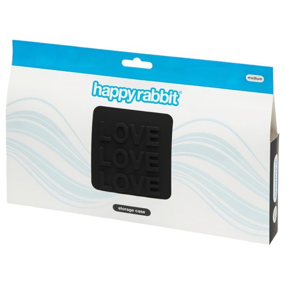 Happyrabbit - nécessaire para brinquedos eróticos - tamanho médio - preto