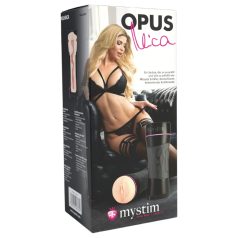   mystim OPUS Mica - masturbador vagina realista - cor natural/preto