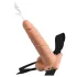 Fetish - strap-on com dildo ejaculador 19cm - cor pele