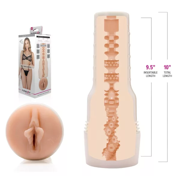 Fleshlight Mia Malkova LVL Up - masturbador vagina realista - cor natural