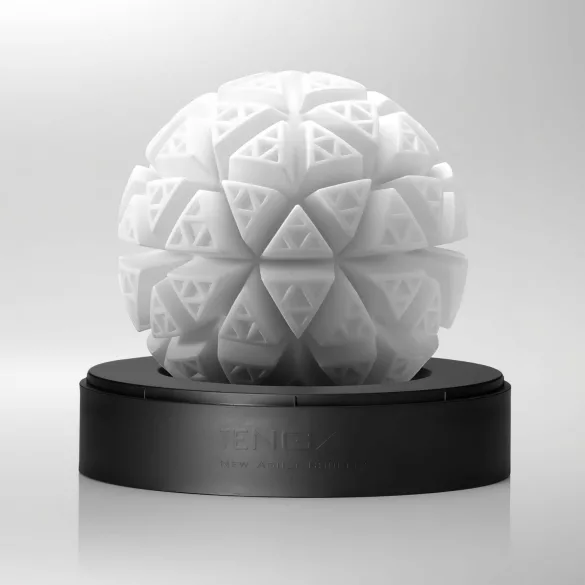 TENGA GEO - masturbador masculino texturizado - silicone branco (Glacier)