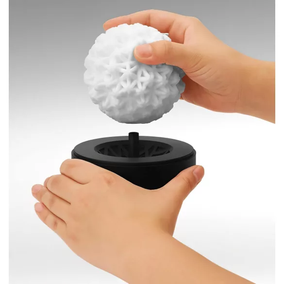 TENGA GEO - masturbador masculino texturizado - silicone branco (Glacier)