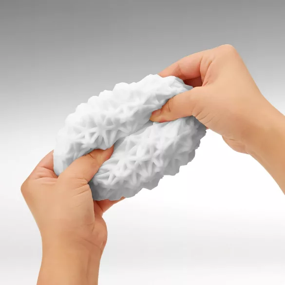 TENGA GEO - masturbador masculino texturizado - silicone branco (Glacier)